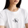 Υφασμάτινα Γυναίκα T-shirt με κοντά μανίκια Calvin Klein Jeans MONOLOGO SLIM FIT T-SHIRT WOMEN ΛΕΥΚΟ- ΜΑΥΡΟ