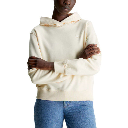 Υφασμάτινα Γυναίκα Φούτερ Calvin Klein Jeans LOGO EMBRO BADGE REGULAR FIT HOODIE WOMEN ΜΠΕΖ