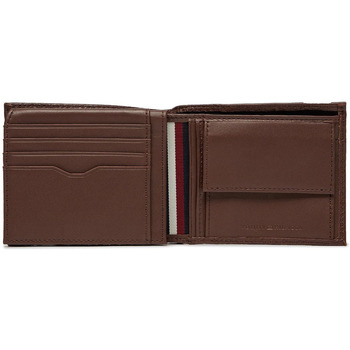 Tommy Hilfiger CENTRAL LOGO CARD AND COIN FLAP WALLET MEN ΚΑΦΕ