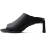 TOMMY JEANS LEATHER MID HEEL MULES WOMEN