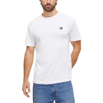 Υφασμάτινα Άνδρας T-shirt με κοντά μανίκια Tommy Hilfiger TOMMY JEANS BADGE REGULAR FIT T-SHIRT MEN ΛΕΥΚΟ