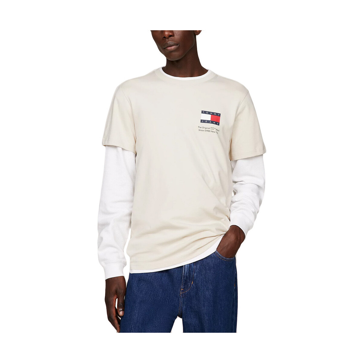 Υφασμάτινα Άνδρας T-shirt με κοντά μανίκια Tommy Hilfiger TOMMY JEANS ESSENTIAL FLAG SLIM FIT T-SHIRT MEN ΜΠΕΖ