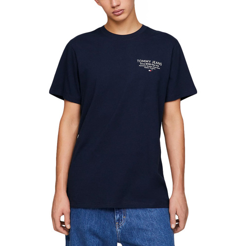 Υφασμάτινα Άνδρας T-shirt με κοντά μανίκια Tommy Hilfiger TOMMY JEANS ESSENTIAL GRAPHIC SLIM FIT T-SHIRT MEN ΛΕΥΚΟ- ΜΠΛΕ