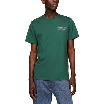 Υφασμάτινα Άνδρας T-shirt με κοντά μανίκια Tommy Hilfiger TOMMY JEANS ESSENTIAL GRAPHIC SLIM FIT T-SHIRT MEN ΛΕΥΚΟ- ΠΡΑΣΙΝΟ