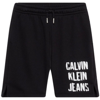 Calvin Klein Jeans PIXEL LOGO RELAXED FIT SHORTS BOYS ΜΑΥΡΟ