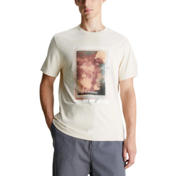 Υφασμάτινα Άνδρας T-shirt με κοντά μανίκια Calvin Klein Jeans PHOTO PRINT T-SHIRT MEN ΜΠΕΖ- ΜΠΟΡΝΤΩ