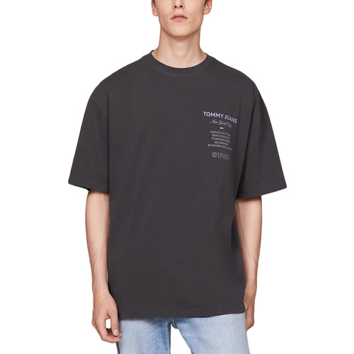 Υφασμάτινα Άνδρας T-shirt με κοντά μανίκια Tommy Hilfiger TOMMY JEANS NYC 1985 OVERSIZED FIT T-SHIRT MEN ΓΚΡΙ
