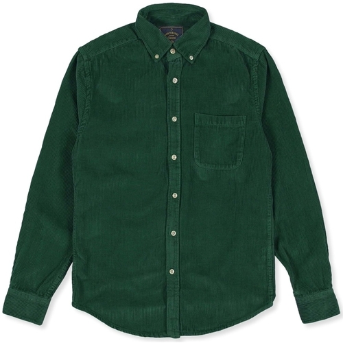 Υφασμάτινα Άνδρας Πουκάμισα με μακριά μανίκια Portuguese Flannel Lobo Shirt - Green Green