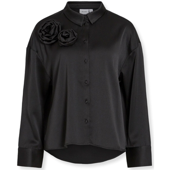 Υφασμάτινα Γυναίκα Μπλούζες Vila Medina Rose Shirt L/S - Black Black