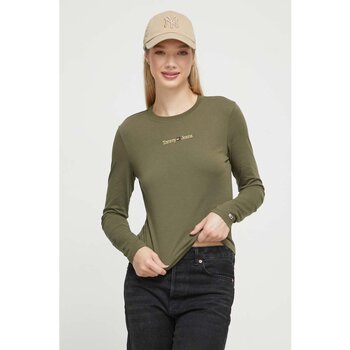 Υφασμάτινα Γυναίκα Μπλουζάκια με μακριά μανίκια Tommy Jeans DW0DW16439 Green