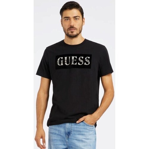 Υφασμάτινα Άνδρας T-shirt με κοντά μανίκια Guess M4RI70K9RM1 Black