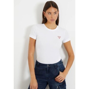 Υφασμάτινα Γυναίκα T-shirts & Μπλούζες Guess W2YI44J1314 Άσπρο