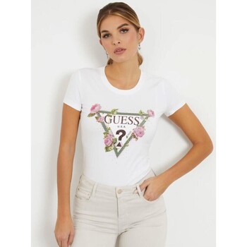 Υφασμάτινα Γυναίκα T-shirts & Μπλούζες Guess W4RI28J1314 Άσπρο