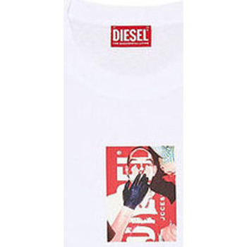 Υφασμάτινα Άνδρας T-shirt με κοντά μανίκια Diesel T-JUST-N11 T-SHIRT MEN ΚΟΚΚΙΝΟ- ΛΕΥΚΟ- ΜΑΥΡΟ