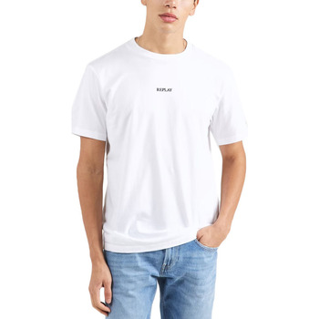 Υφασμάτινα Άνδρας T-shirt με κοντά μανίκια Replay BASIC JERSEY T-SHIRT MEN ΛΕΥΚΟ