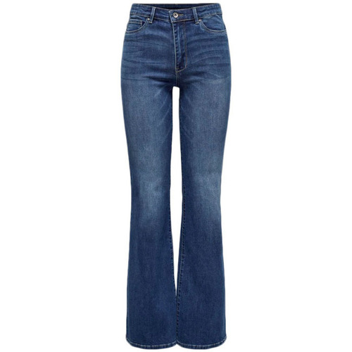 Υφασμάτινα Γυναίκα Jeans Only ONLROSE RETRO HIGH WAIST FLARED FIT L.32 JEANS WOMEN ΜΠΛΕ