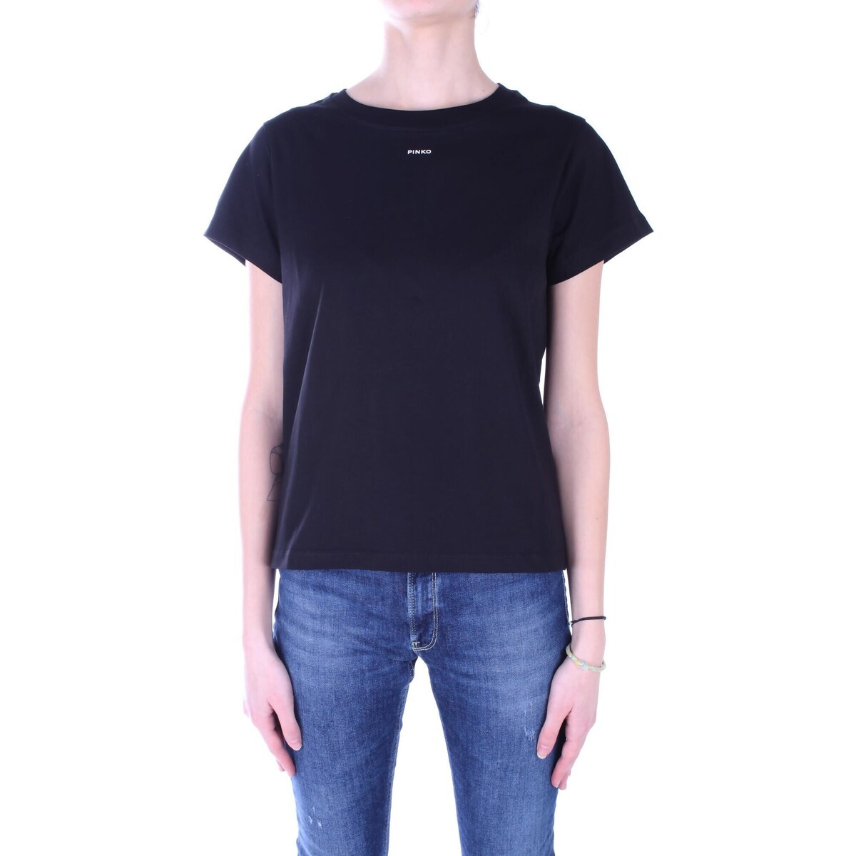 Υφασμάτινα Γυναίκα T-shirt με κοντά μανίκια Pinko 100373 A1N8 Black