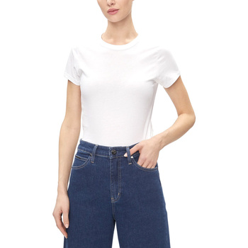Υφασμάτινα Γυναίκα T-shirt με κοντά μανίκια Calvin Klein Jeans SMOOTH COTTON T-SHIRT WOMEN ΛΕΥΚΟ
