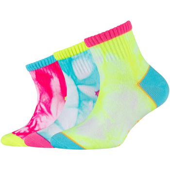 Skechers 3PPK Girls Casual Fancy Tie Die Socks Multicolour
