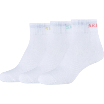Εσώρουχα Κορίτσι Αθλητικές κάλτσες  Skechers 3PPK Wm Mesh Ventilation Quarter Socks Άσπρο