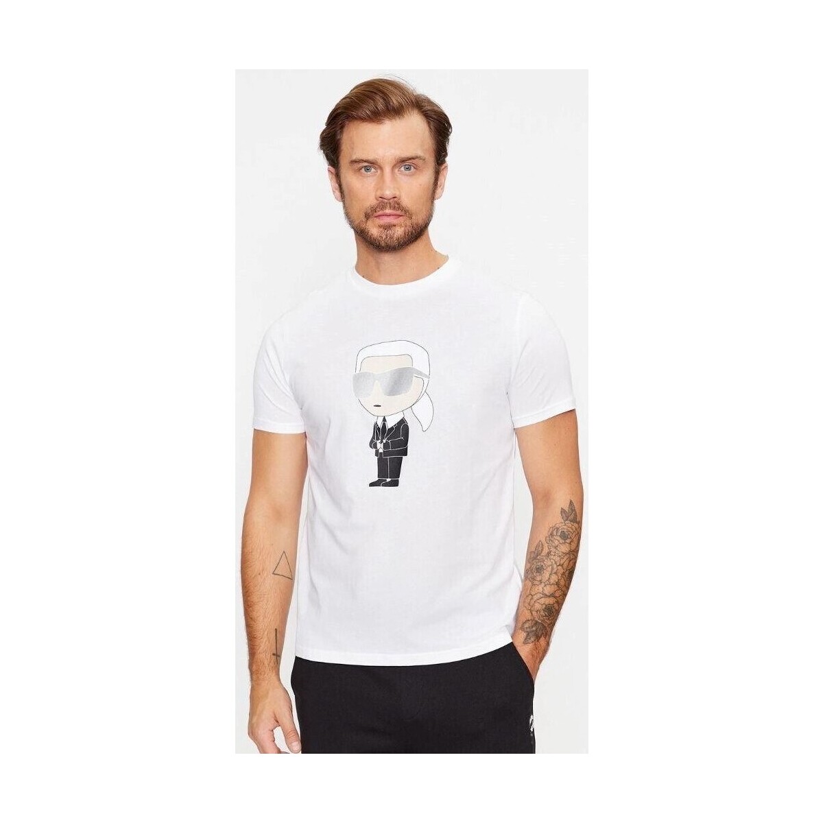Υφασμάτινα Άνδρας T-shirt με κοντά μανίκια Karl Lagerfeld 500251 755071 Άσπρο