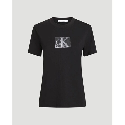 Υφασμάτινα Γυναίκα T-shirts & Μπλούζες Calvin Klein Jeans J20J222961 Black