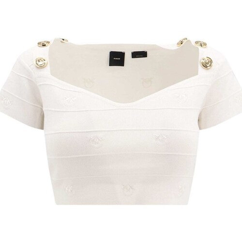 Υφασμάτινα Γυναίκα Μπλουζάκια με μακριά μανίκια Pinko 102882-A1LK Άσπρο