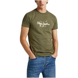 Υφασμάτινα Άνδρας T-shirt με κοντά μανίκια Pepe jeans  Green
