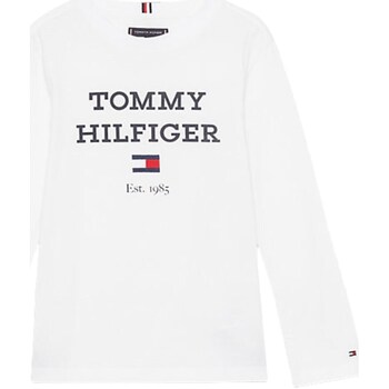 Υφασμάτινα Αγόρι Μπλουζάκια με μακριά μανίκια Tommy Hilfiger KB0KB08672 Άσπρο