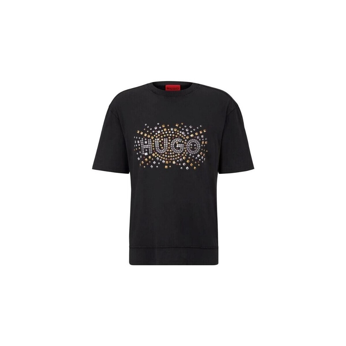 Υφασμάτινα Άνδρας T-shirt με κοντά μανίκια BOSS 50504534 DUNIC Black