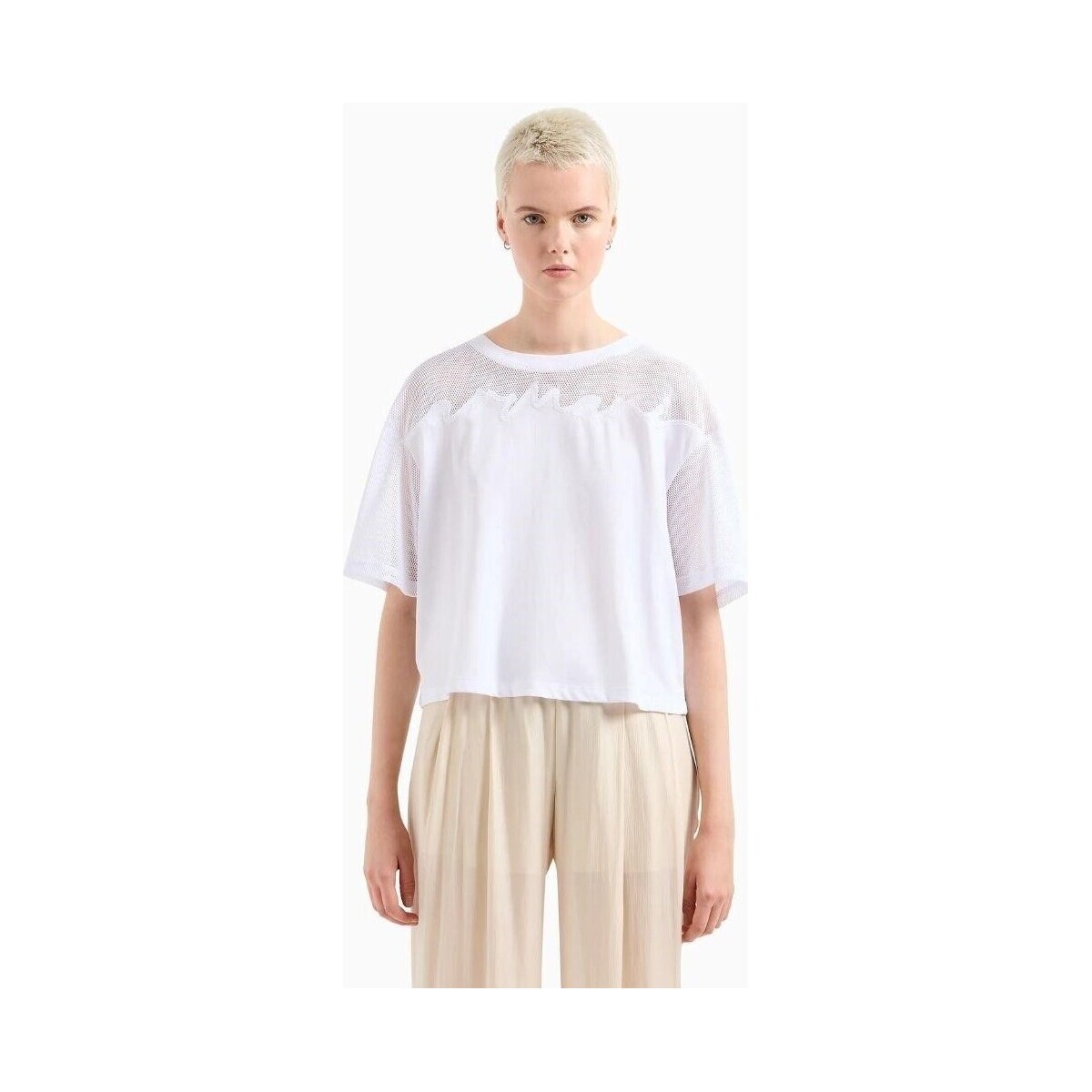 Υφασμάτινα Γυναίκα T-shirts & Μπλούζες EAX 3DYT34 YJ3RZ Άσπρο