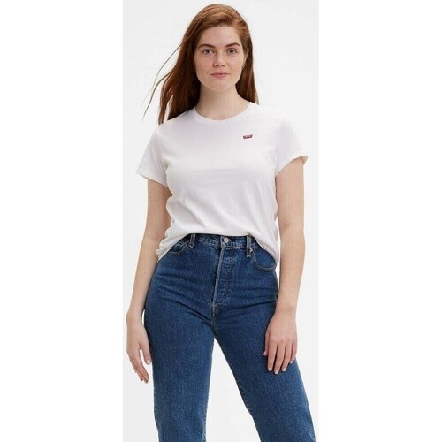 Υφασμάτινα Γυναίκα T-shirts & Μπλούζες Levi's 39185 0006 PERFECT Άσπρο