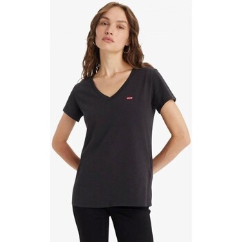 Υφασμάτινα Γυναίκα T-shirts & Μπλούζες Levi's 85341 0003 PERFECT VNECK Black