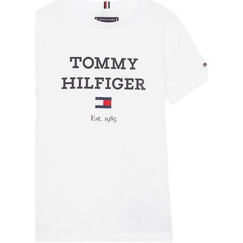 Υφασμάτινα Αγόρι Μπλουζάκια με μακριά μανίκια Tommy Hilfiger KB0KB08671 Άσπρο