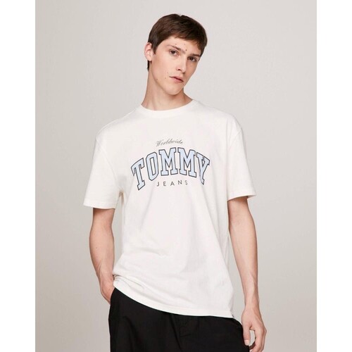 Υφασμάτινα Άνδρας T-shirt με κοντά μανίκια Tommy Hilfiger DM0DM18287YBH Άσπρο