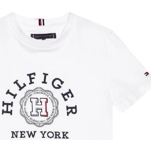 Υφασμάτινα Αγόρι T-shirt με κοντά μανίκια Tommy Hilfiger  Άσπρο