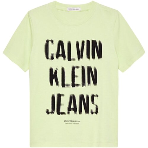 Υφασμάτινα Αγόρι Μπλουζάκια με μακριά μανίκια Calvin Klein Jeans IB0IB01974 Green