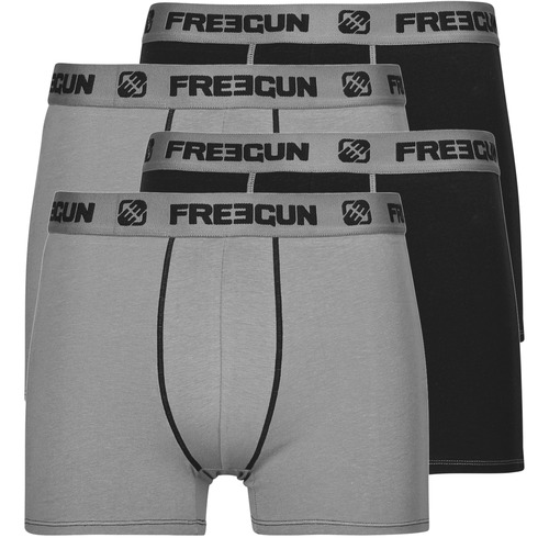 Εσώρουχα Άνδρας Boxer Freegun BOXERS COTON P2 X4 Grey / Black