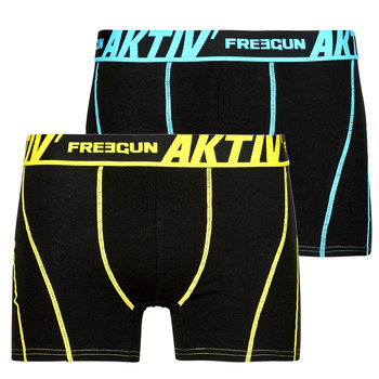Εσώρουχα Άνδρας Boxer Freegun BOXERS X4 Black / Μπλέ / Yellow