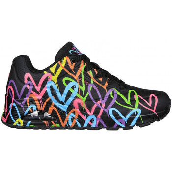 Παπούτσια Γυναίκα Τρέξιμο Skechers Uno - highlight love Black