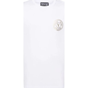 Υφασμάτινα Άνδρας Πόλο με μακριά μανίκια  Versace Jeans Couture 76GAHT02-CJ00T Άσπρο