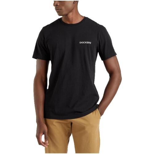 Υφασμάτινα Άνδρας T-shirt με κοντά μανίκια Dockers  Black