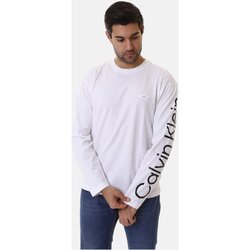 Υφασμάτινα Άνδρας Μπλουζάκια με μακριά μανίκια Calvin Klein Jeans K10K112770 Άσπρο
