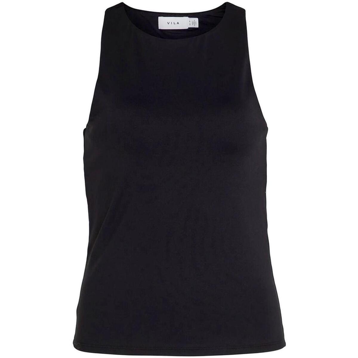 Υφασμάτινα Γυναίκα T-shirts & Μπλούζες Vila  Black
