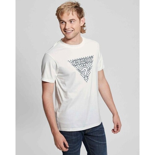 Υφασμάτινα Άνδρας T-shirt με κοντά μανίκια Guess M4RI27K8FQ4 Άσπρο