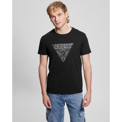 Υφασμάτινα Άνδρας T-shirt με κοντά μανίκια Guess M4RI27K8FQ4 Black