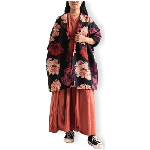 Υφασμάτινα Γυναίκα Παλτό Wendy Trendy Coat 219754 - Floral Multicolour