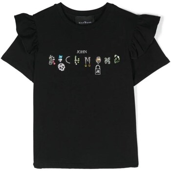 Υφασμάτινα Κορίτσι T-shirt με κοντά μανίκια John Richmond RGP24097TS Black