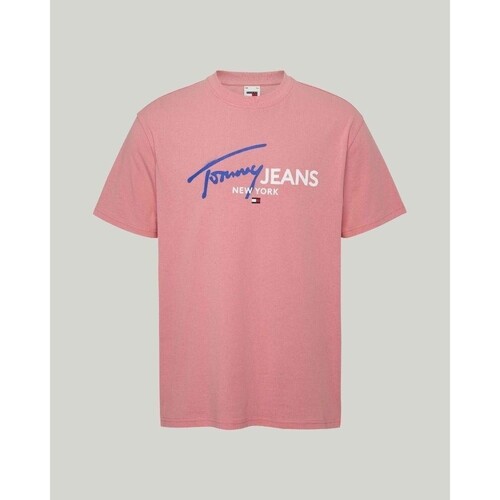 Υφασμάτινα Άνδρας T-shirt με κοντά μανίκια Tommy Hilfiger DM0DM18572TIC Ροζ