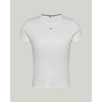 Υφασμάτινα Γυναίκα T-shirts & Μπλούζες Tommy Hilfiger DW0DW17383 Άσπρο